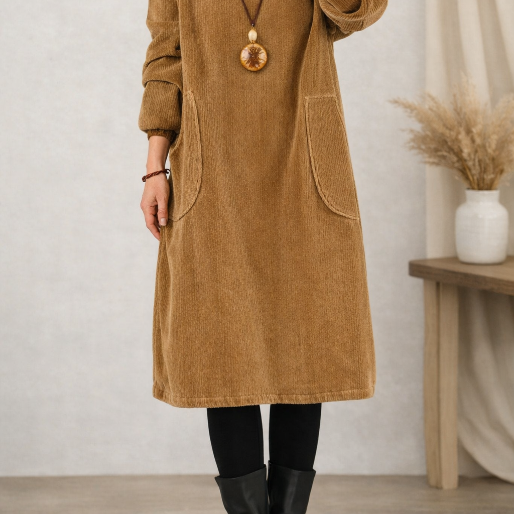 Women's Jennie Turtleneck Midi Dress - Elegant Knit, Timeless