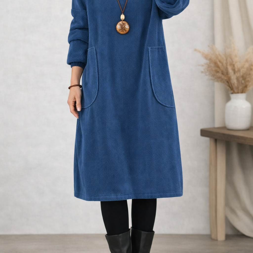 Women's Jennie Turtleneck Midi Dress - Elegant Knit, Timeless