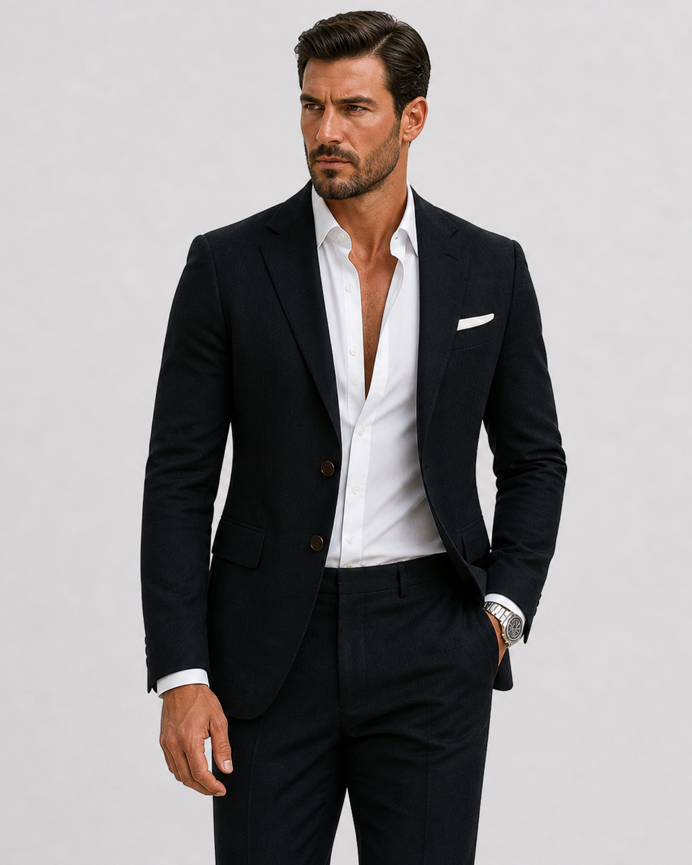 Herre Linnedjakkesæt Slim-Fit - Sommerlig Elegance - - Suits - {{ product_tags }