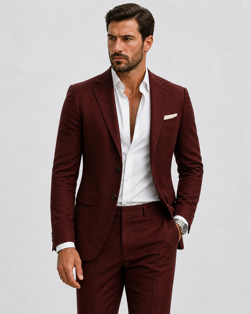 Herre Linnedjakkesæt Slim-Fit - Sommerlig Elegance - - Suits - {{ product_tags }