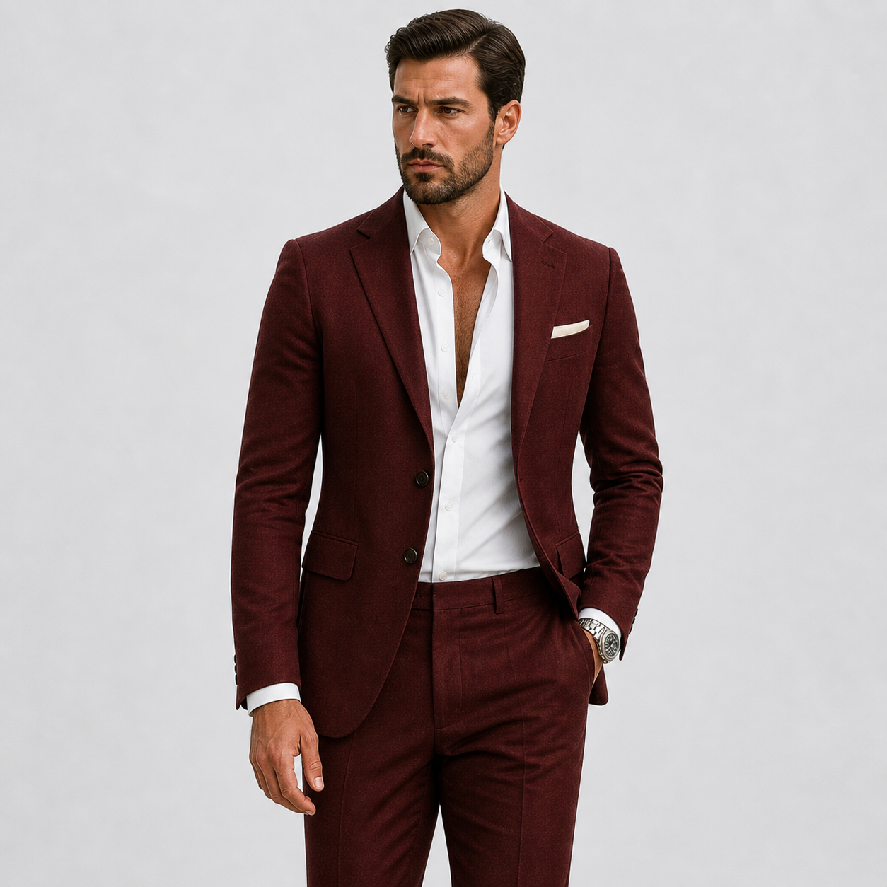 Herre Linnedjakkesæt Slim-Fit - Sommerlig Elegance - - Suits - {{ product_tags }