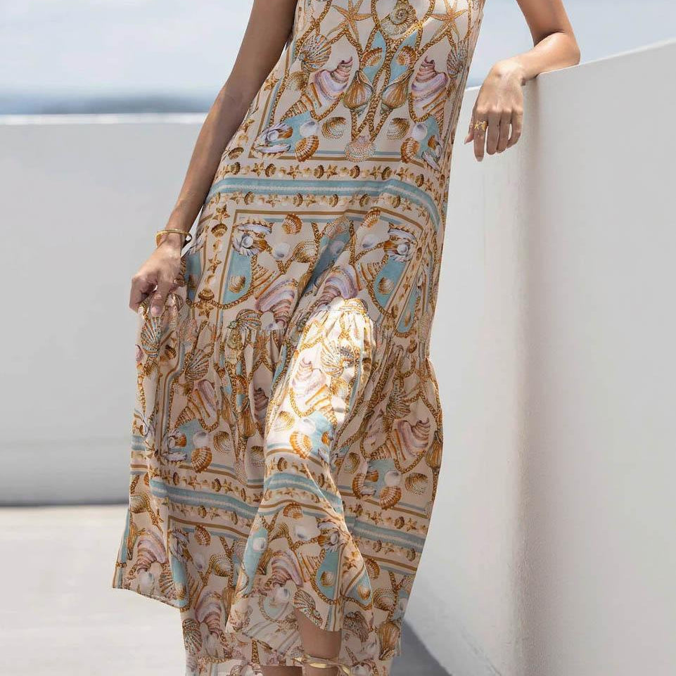 Women's Ocean Treasures Satin Maxi Dress