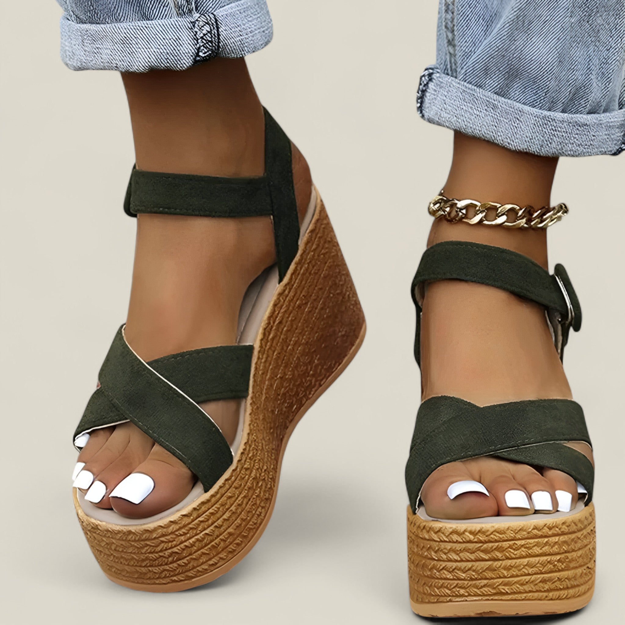Iris | Sandales compensées – Chic et confortables
