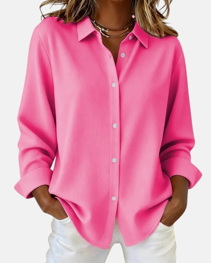 Celia – Sophisticated Button-Front Blouse for Effortless Elegance