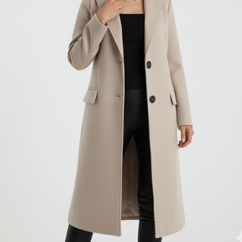 Moa | Elegant long coat with a timeless, classic character