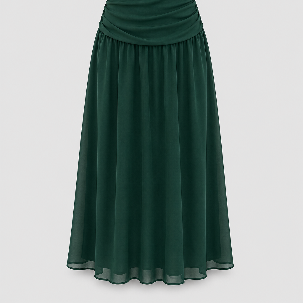 Elegant Long Dress with V-Neck