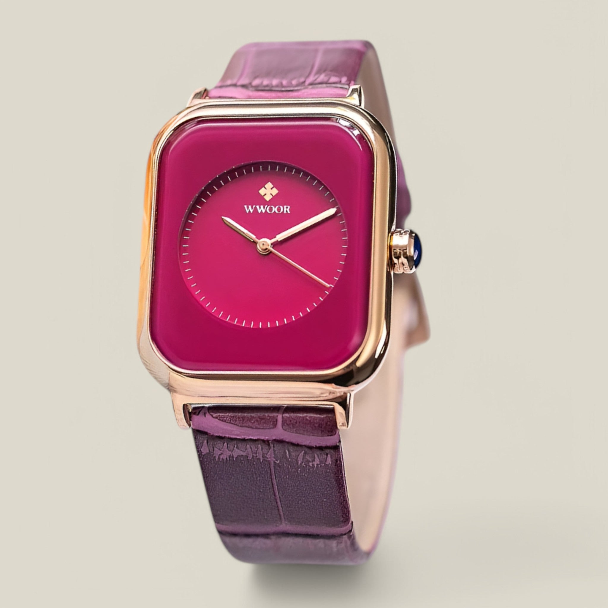 Collette | Montre carrée en cuir
