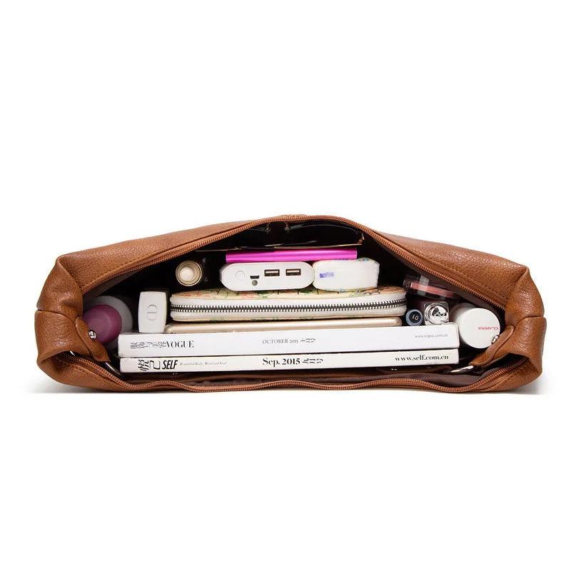 Women's Expandable Shoulder Bag with Ample Storage