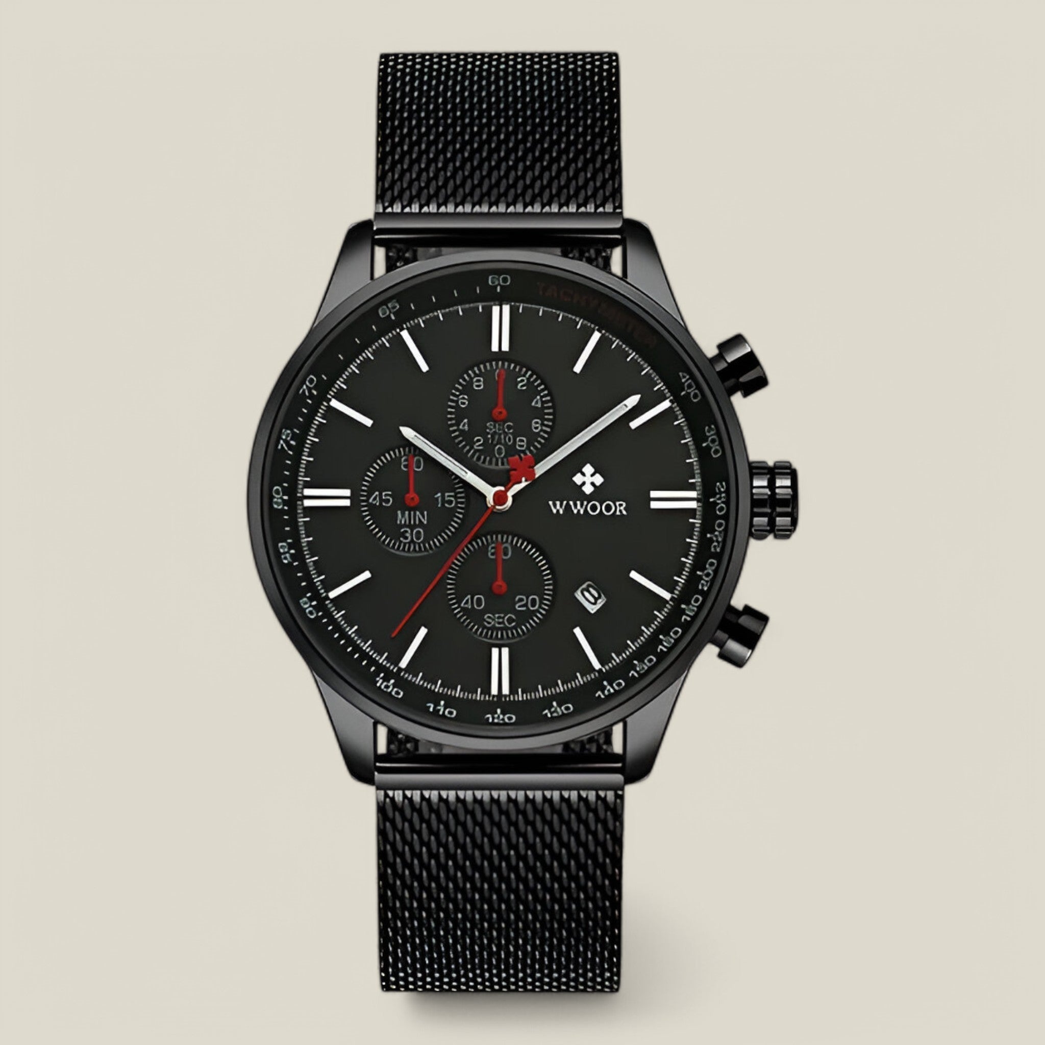 Joseph | Montre chronographe or noir