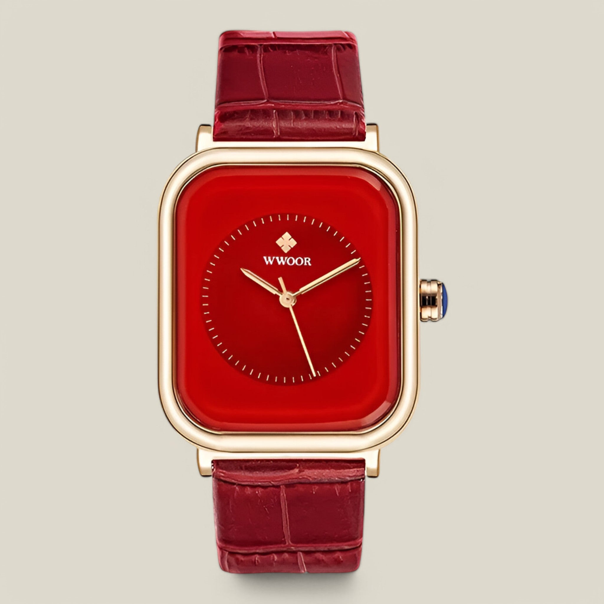 Collette | Montre carrée en cuir