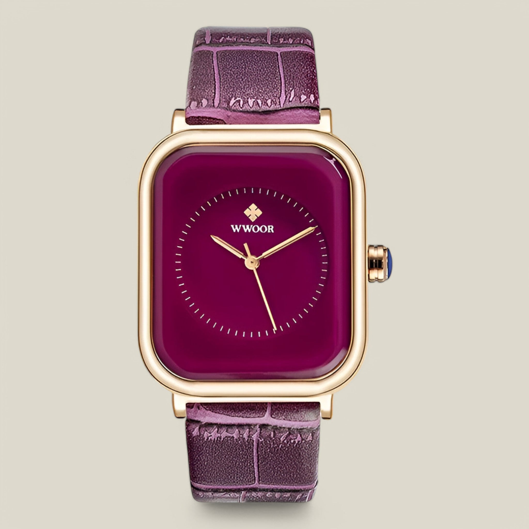 Collette | Montre carrée en cuir