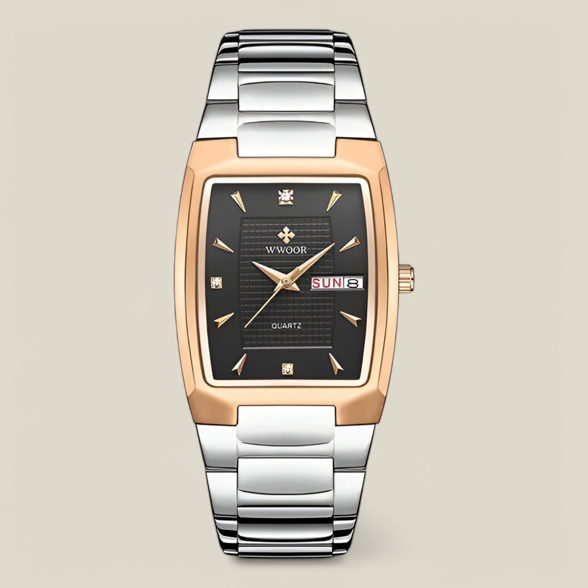 Dominic | Montre carrée en acier inoxydable