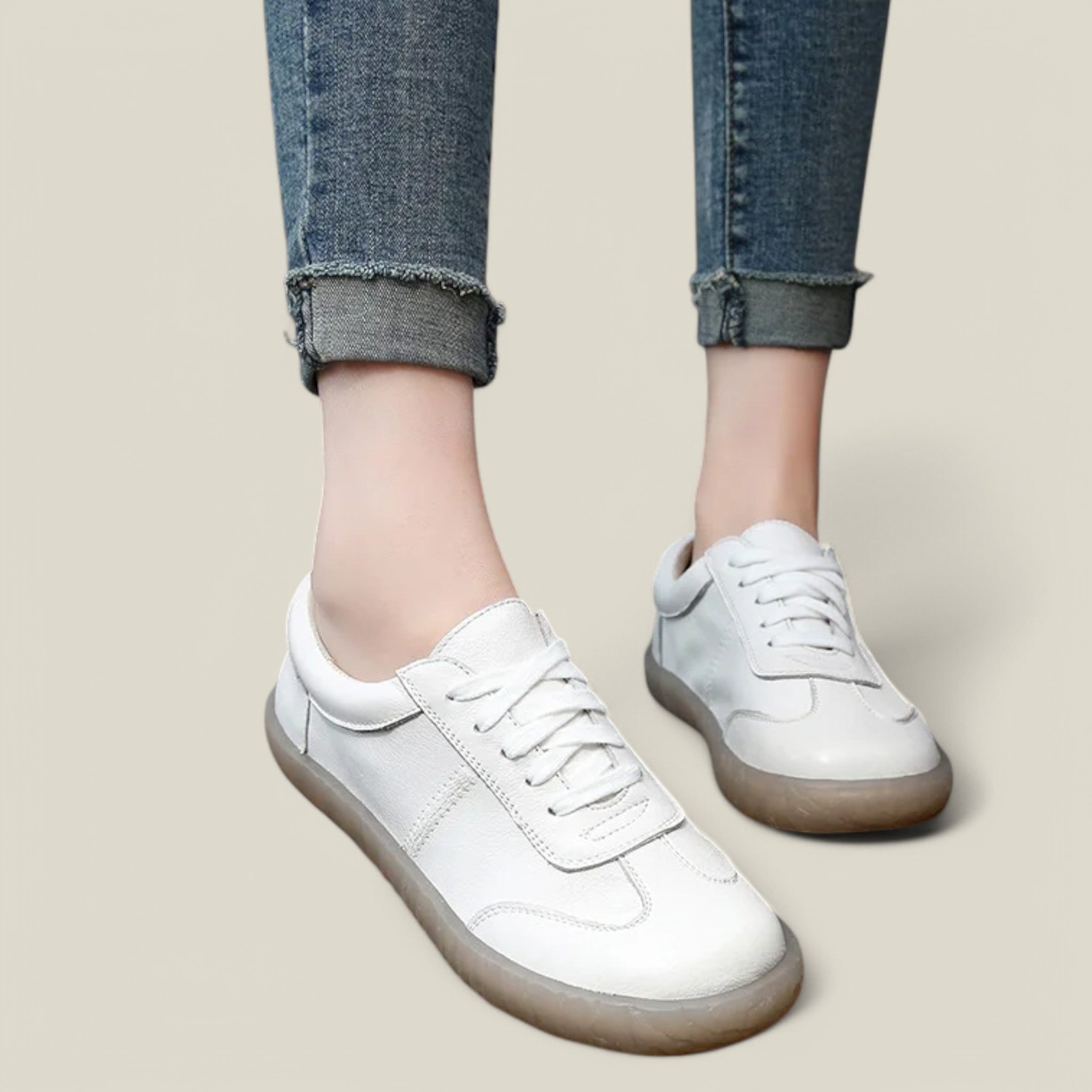 Kensie | Baskets en Cuir Véritable