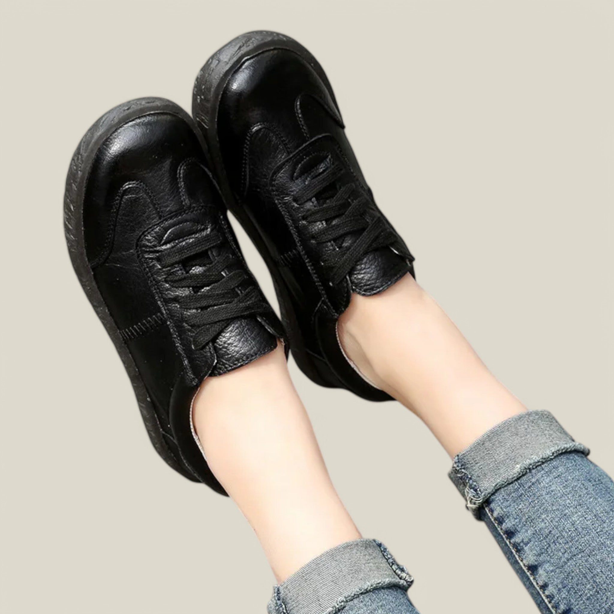 Kensie | Baskets en Cuir Véritable