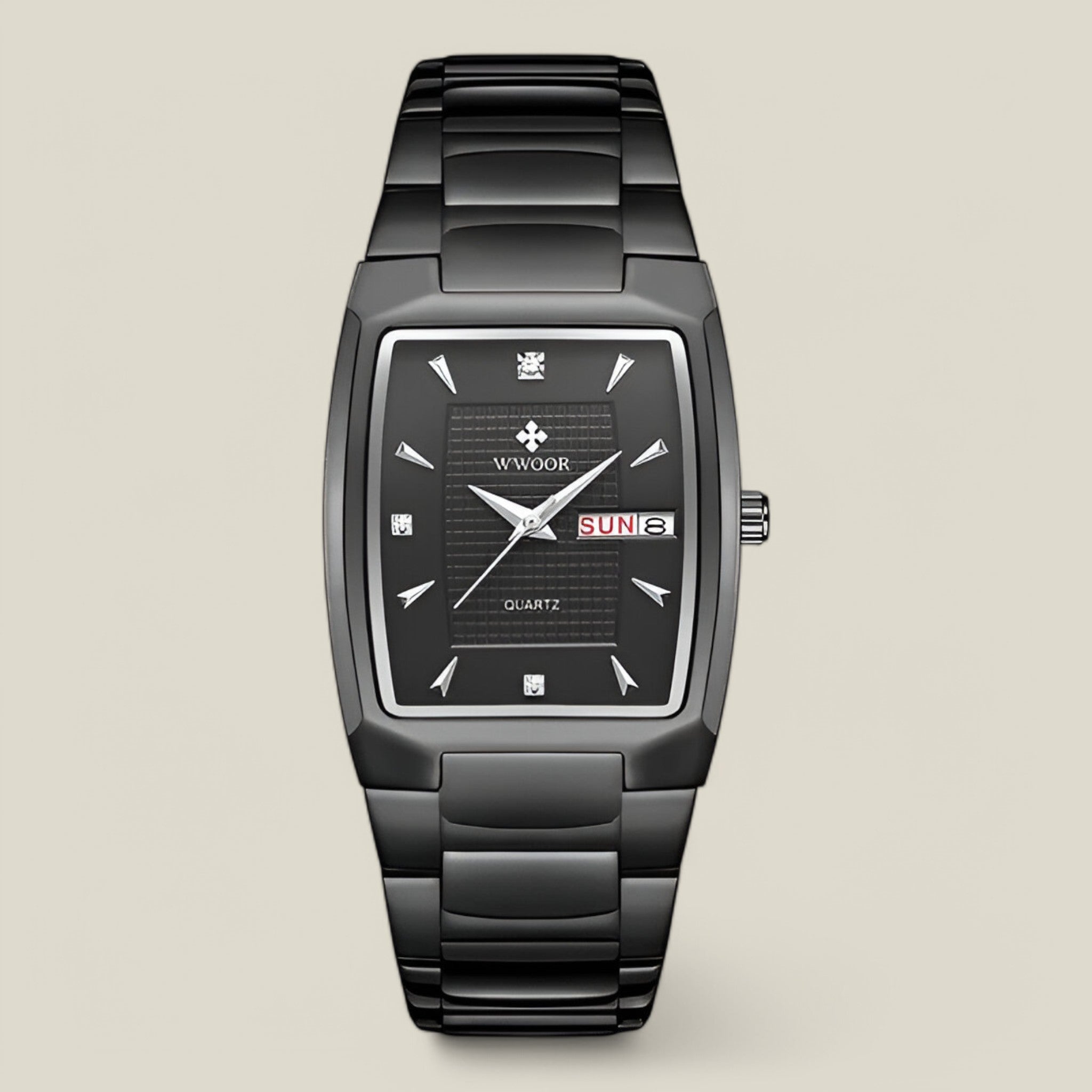 Dominic | Montre carrée en acier inoxydable