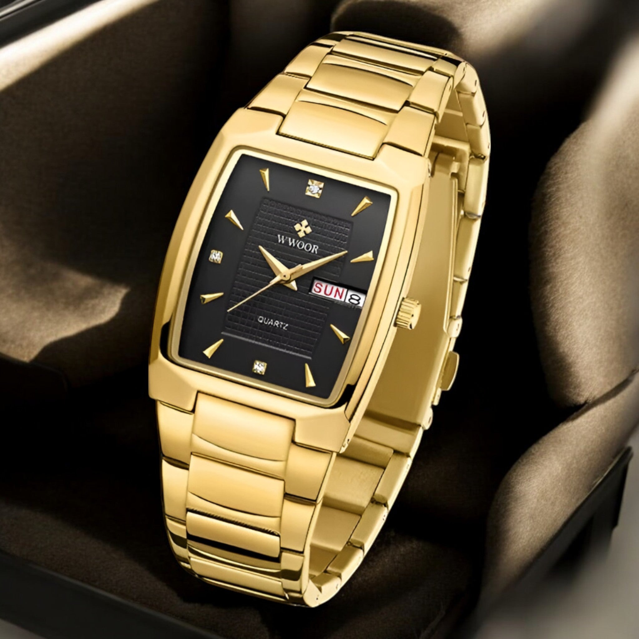 Dominic | Montre carrée en acier inoxydable