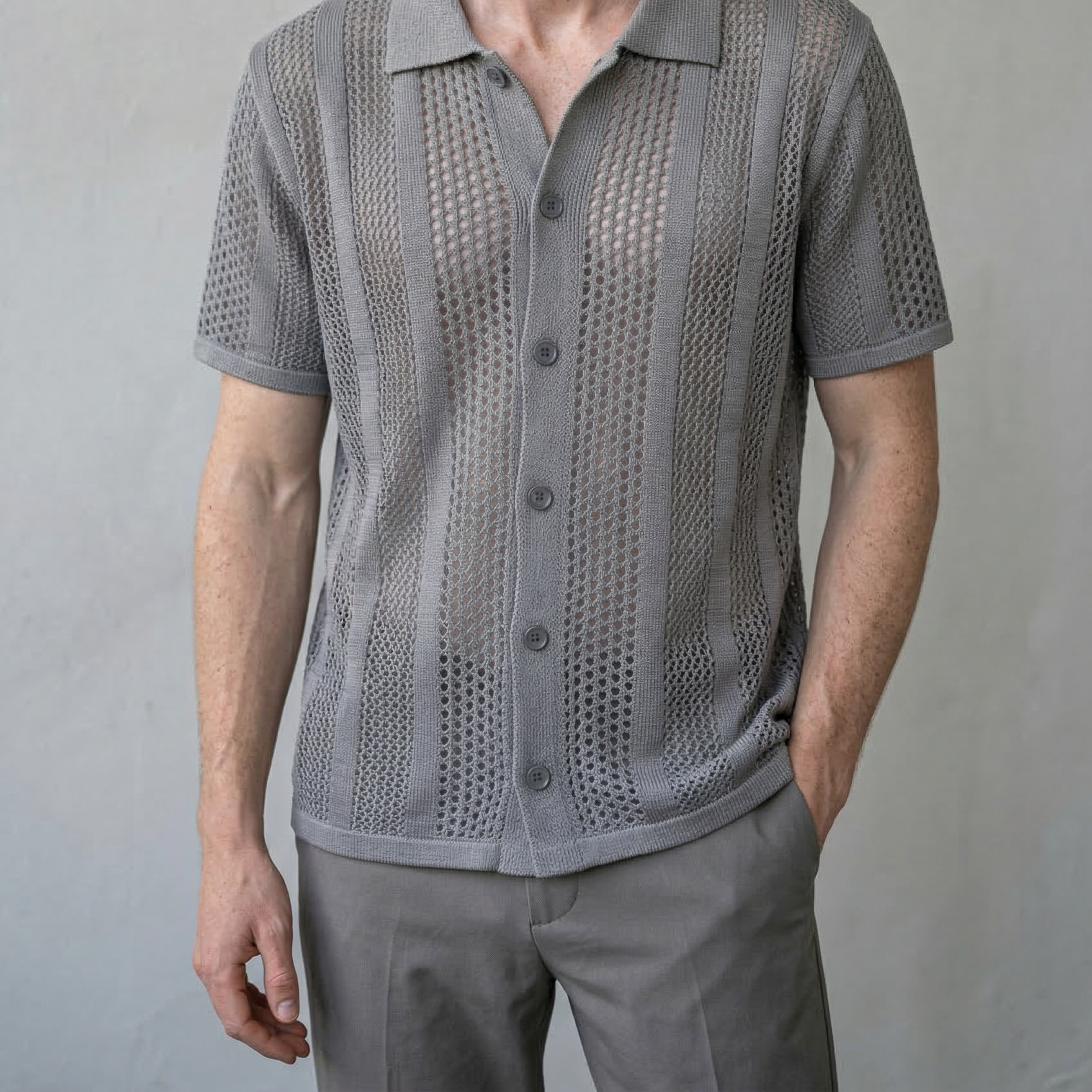 Premium Textured Button-Up Shirt