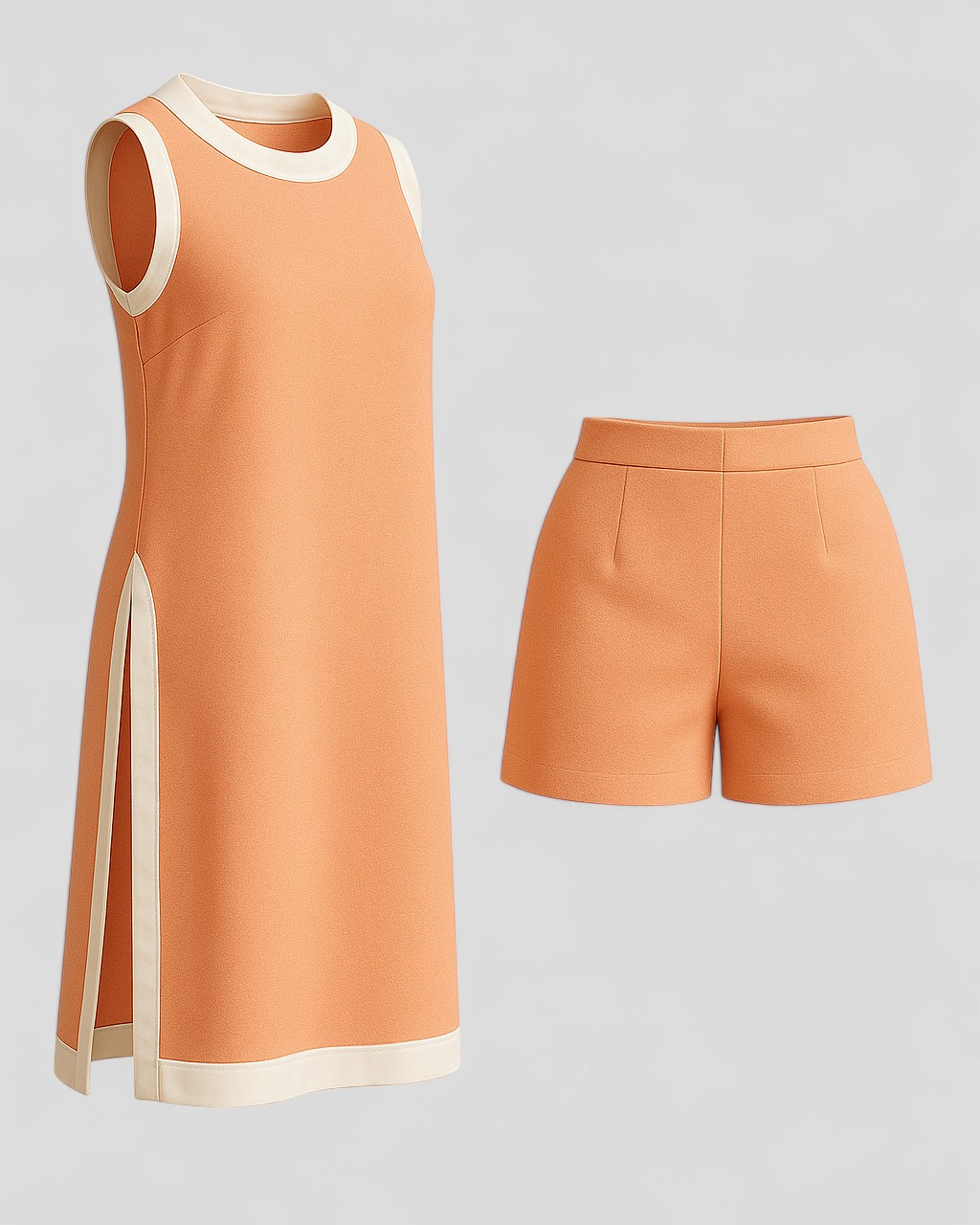 Arlo | Kvinders Boho Farveblok Sæt til Sommer - Orange - Kvinders sæt - {{ product_tags }