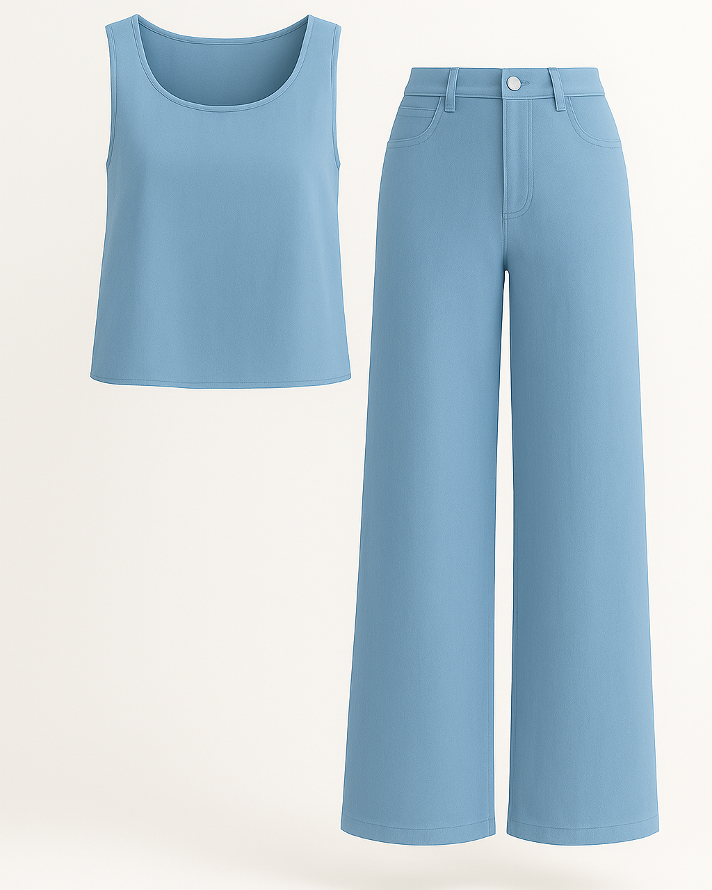 Lydia | Kvinders Boho To-Delt Sommer Sæt - Blå - Casual kjoler - {{ product_tags }