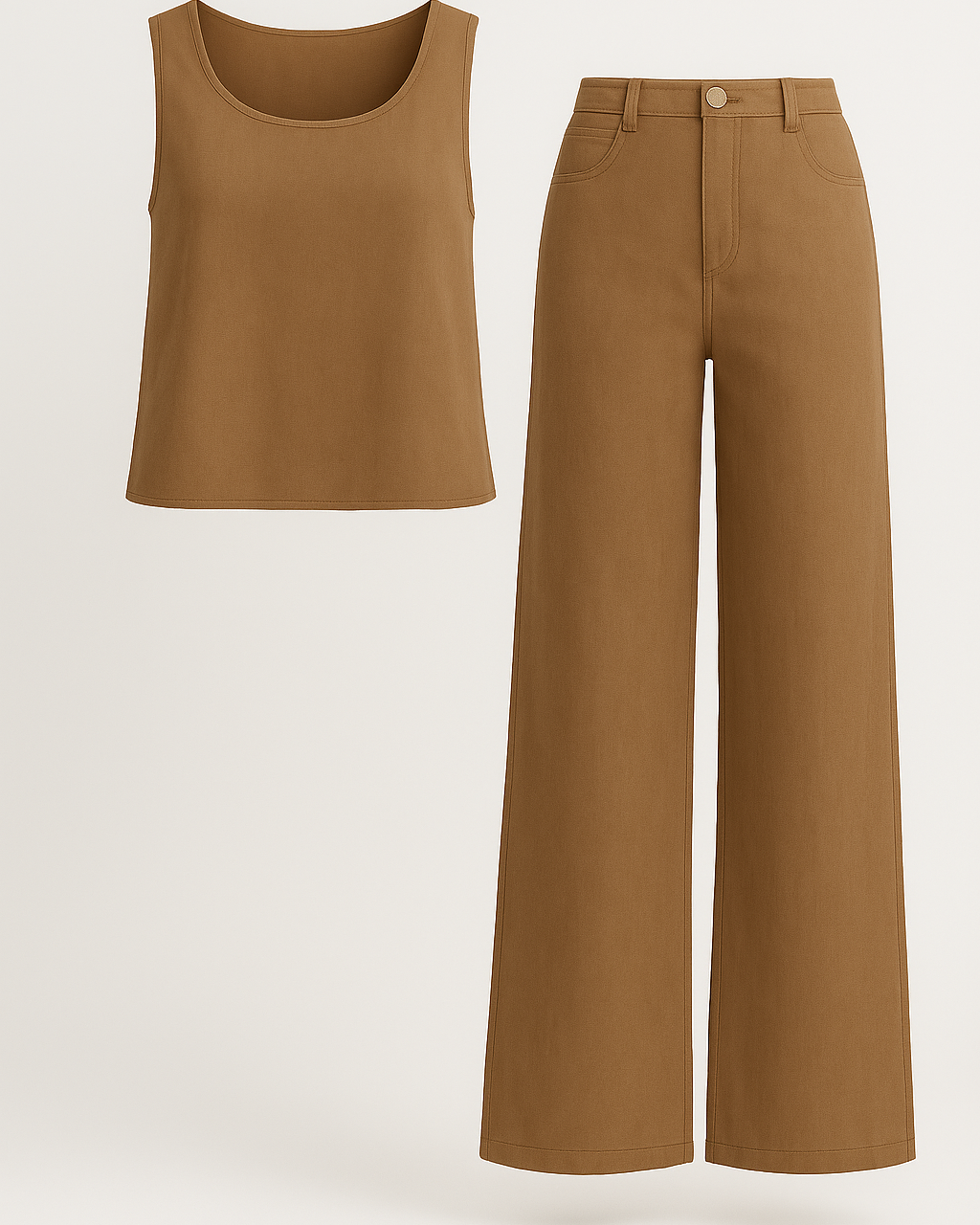 Lydia | Kvinders Boho To-Delt Sommer Sæt - Brun - Casual kjoler - {{ product_tags }