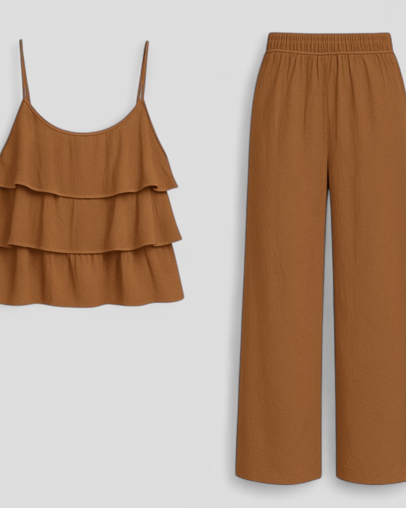 Caterina | Kvinders Elegant Koordineret Sæt - Brun - Jakkesæt & Blazere - {{ product_tags }