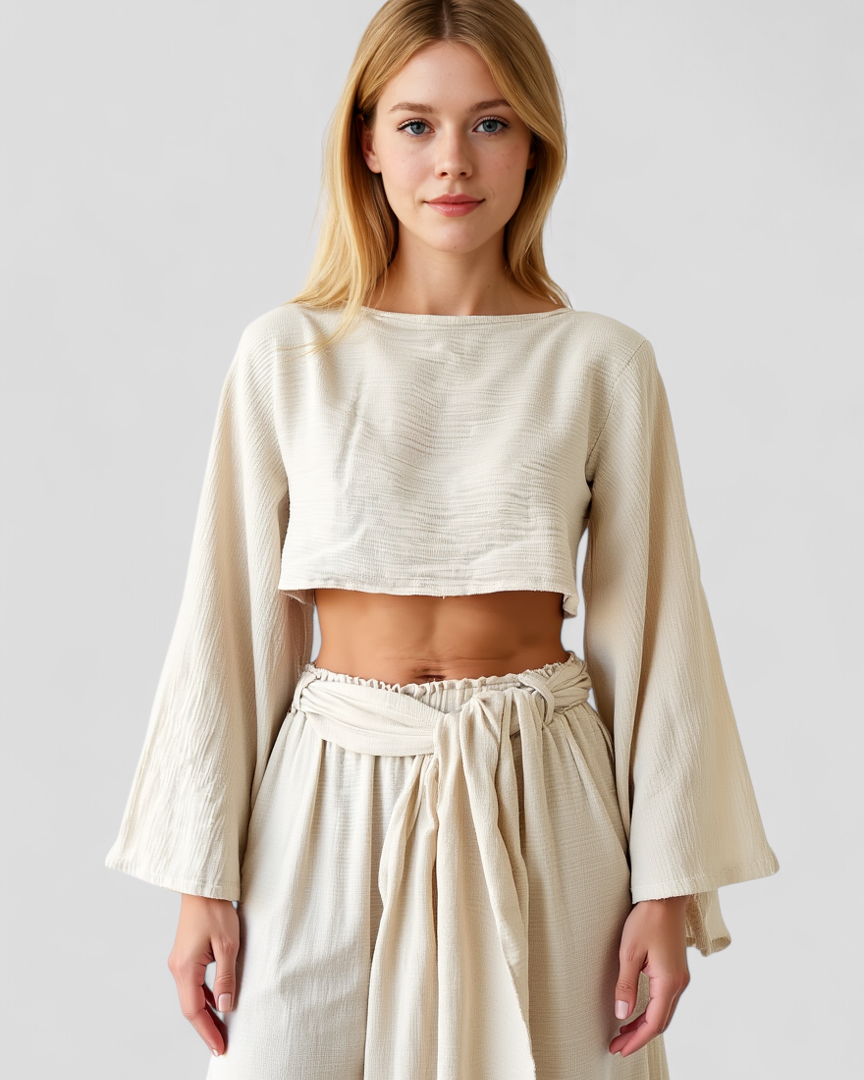 Paminina | Kvinders Elegant Linned Sæt til Sommeren - - Outfits & Sæt - {{ product_tags }
