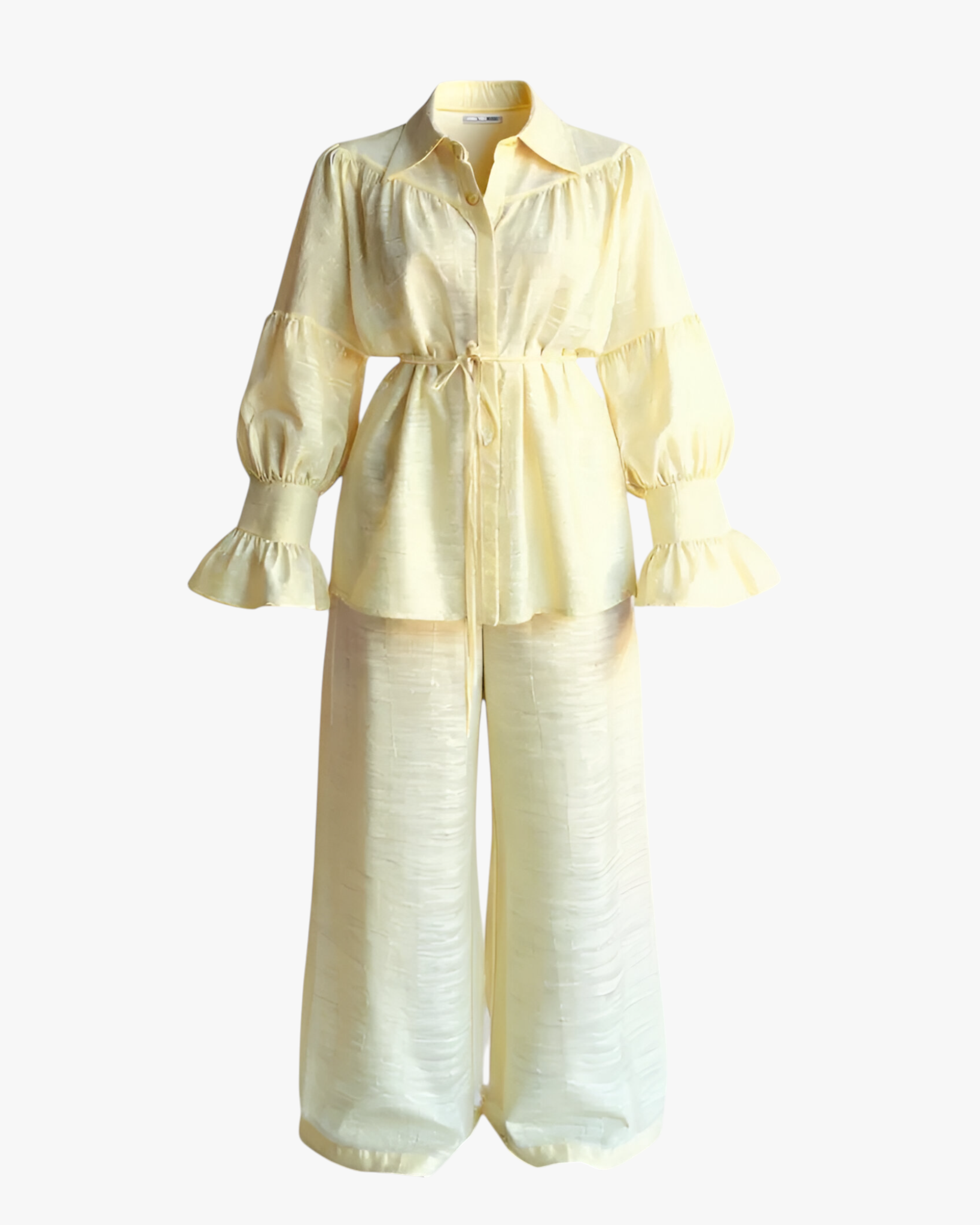 Allura | Kvinders Elegant Polyester Sæt - Gul - Kvinders tøj - {{ product_tags }