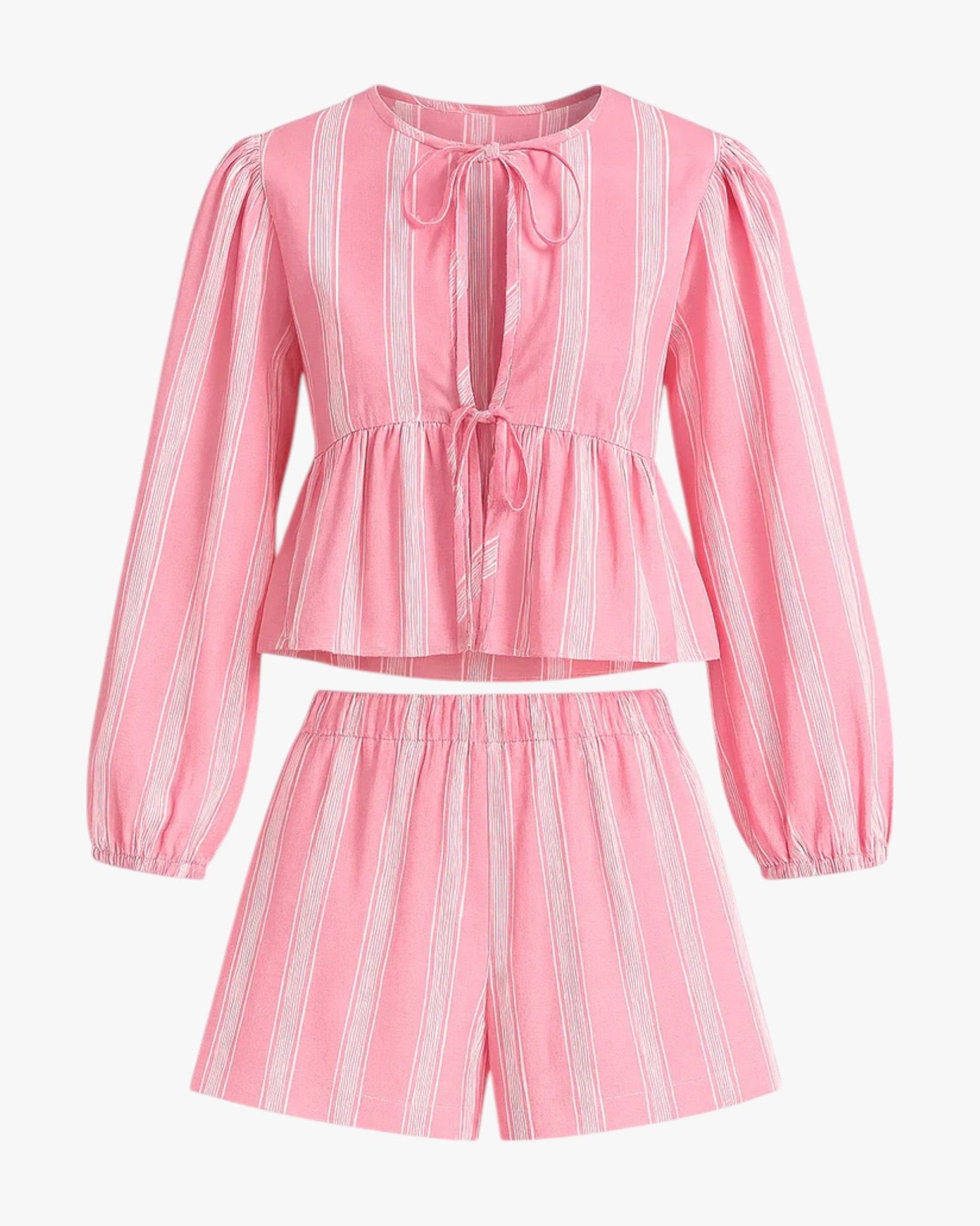 Renata | Kvinders Komfortable Sommer Sæt med Puffærmer - - Kvinders sæt - {{ product_tags }