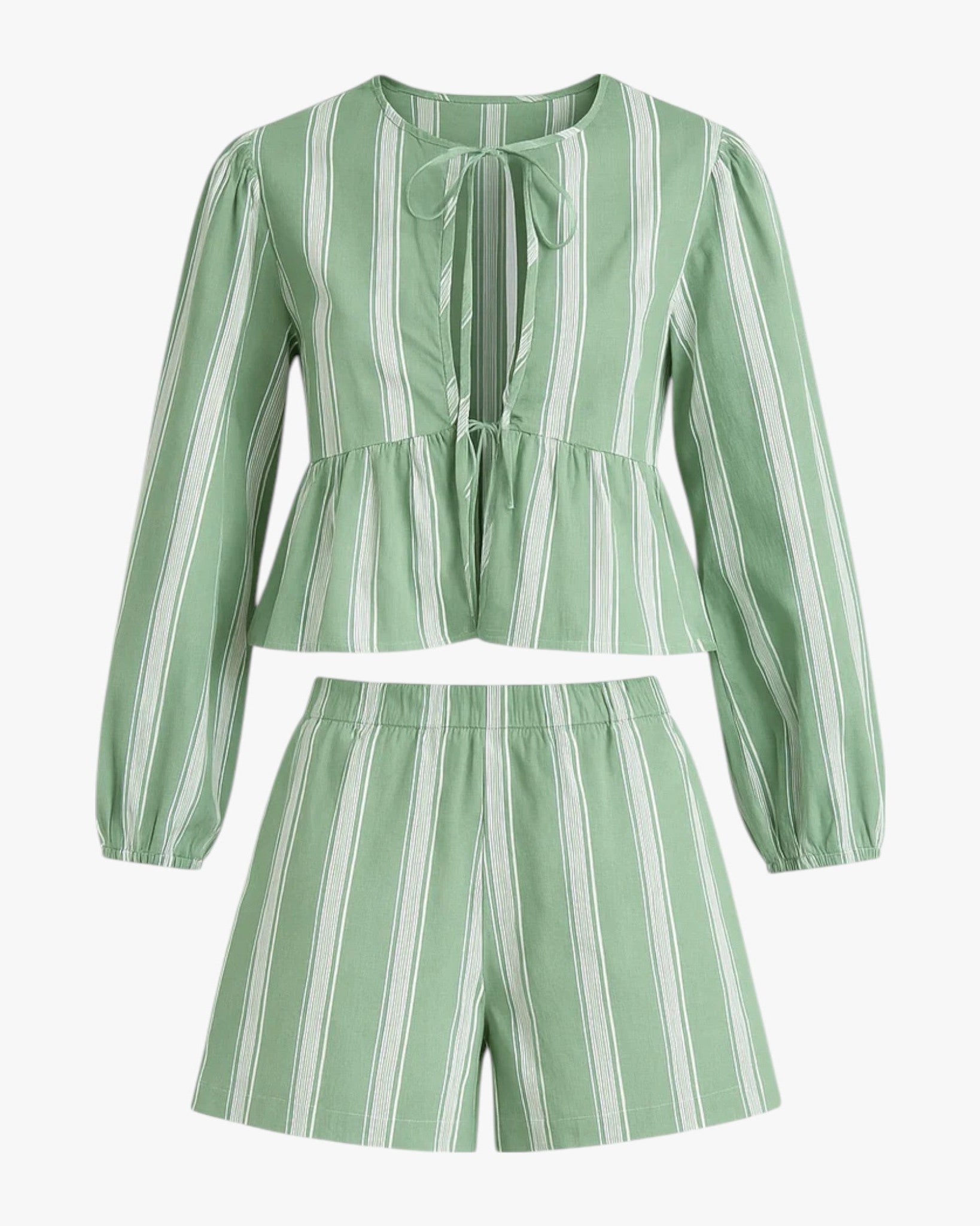 Renata | Kvinders Komfortable Sommer Sæt med Puffærmer - - Kvinders sæt - {{ product_tags }