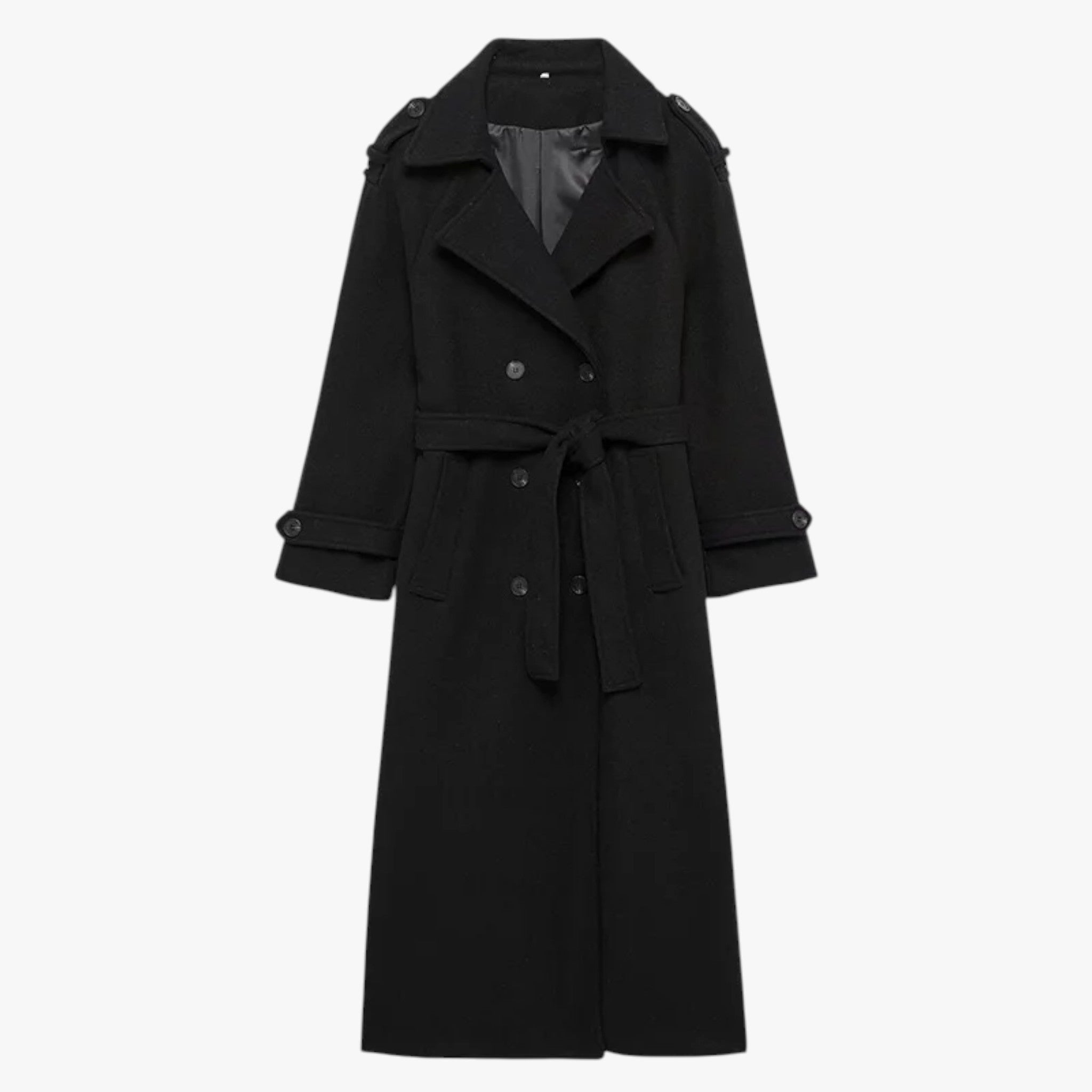 Chic Women's Vintage-Inspired Long Coat