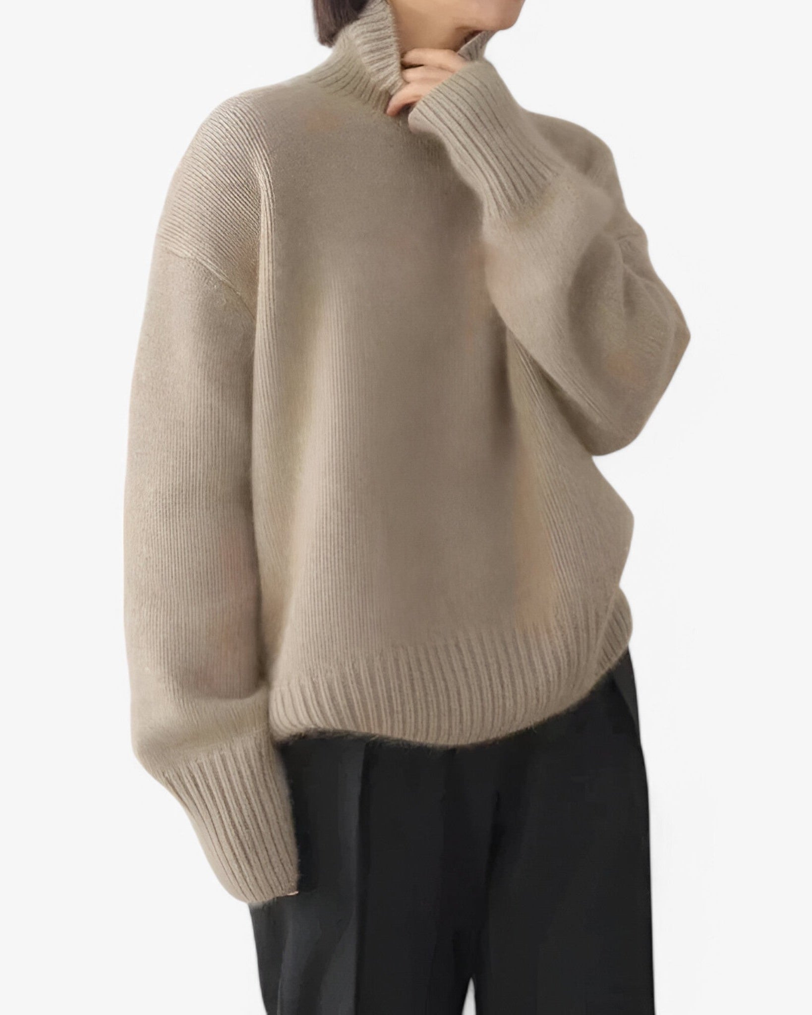 Julia | Cashmere Sweater - Khaki