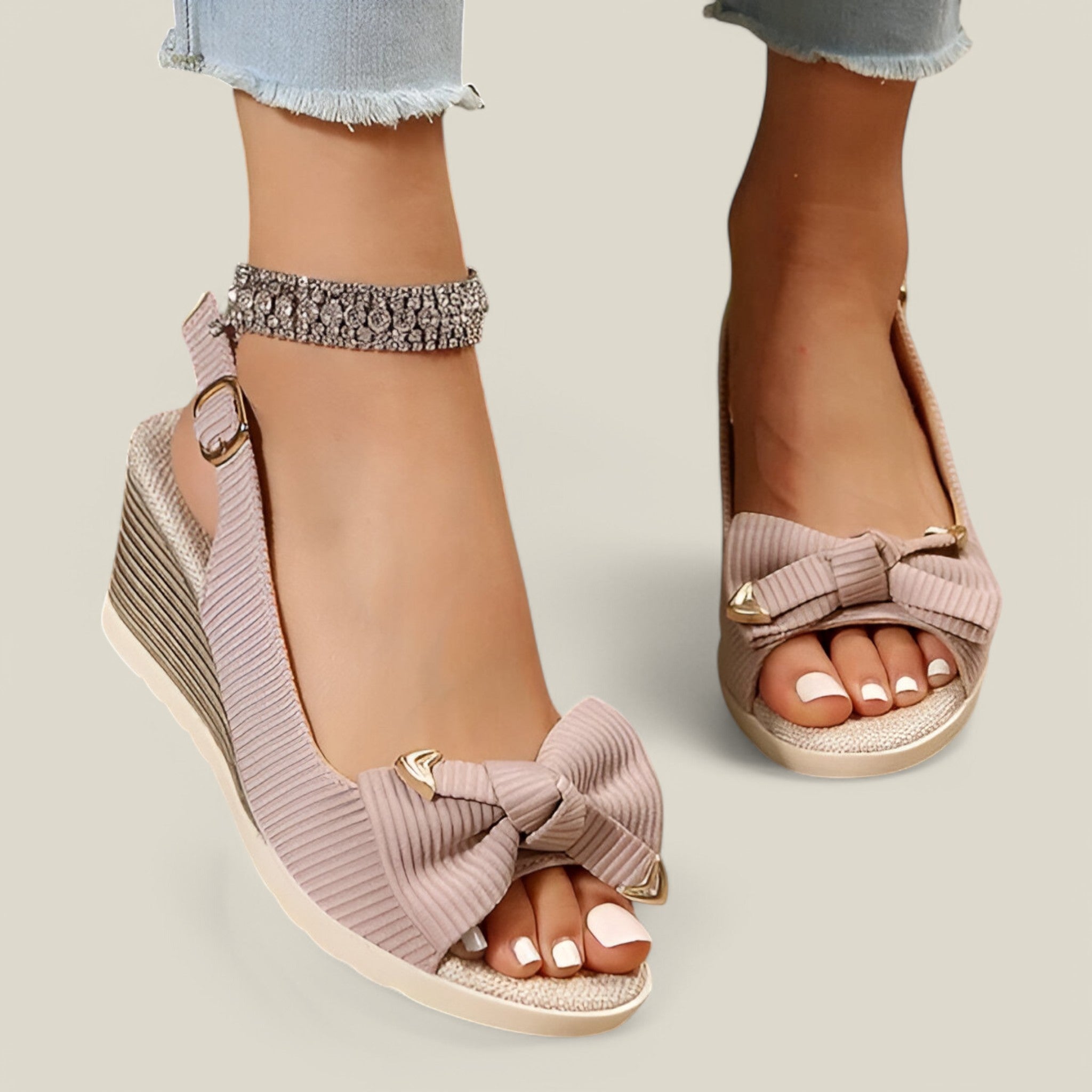 Sanne | Sandales compensées estivales - Elégant et confortable
