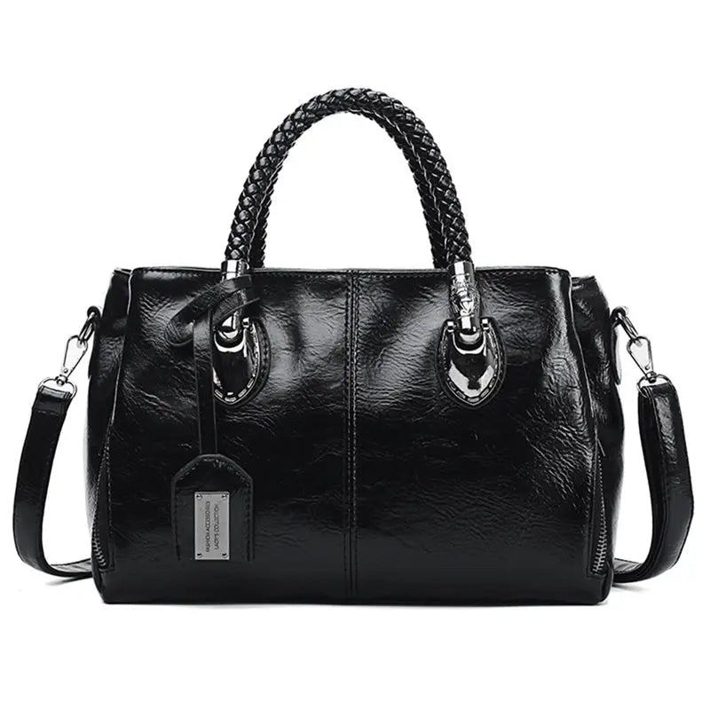 Women's Leather Bag — Spacious Capacity and Enduring Style for