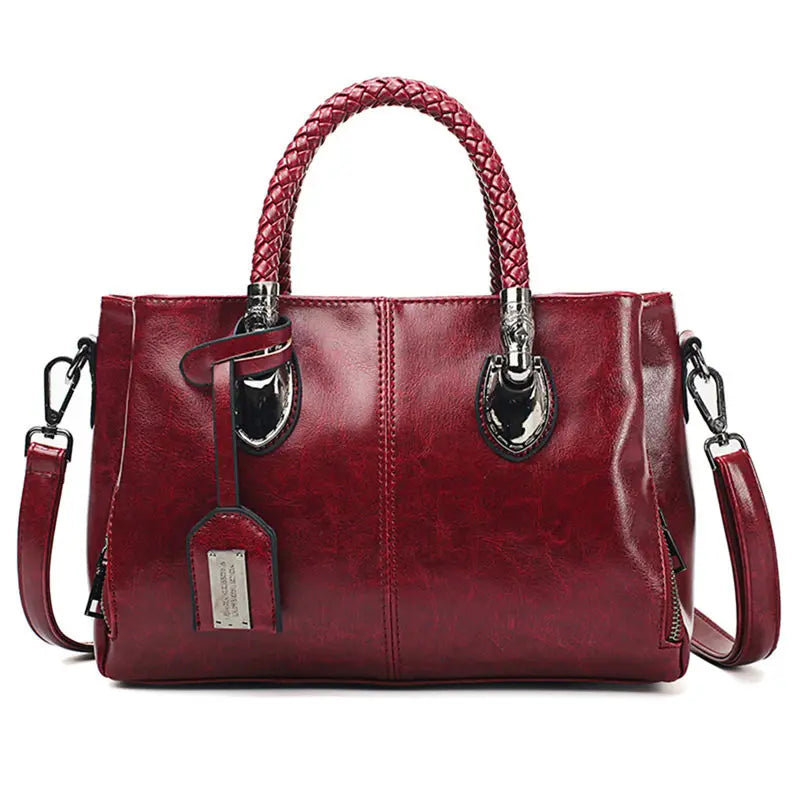 Women's Leather Bag — Spacious Capacity and Enduring Style for
