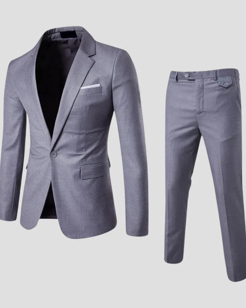 Abito Slim Fit da Uomo Leggero Due Pezzi per Matrimoni ed Eventi Formali - - abito uomo business suit completo slim fit due formal suit lightweight suit men's tailored suit single-breasted blazer slim fit suit spring summer suit tailored trousers two-piece suit wedding suit - Concept Palermo