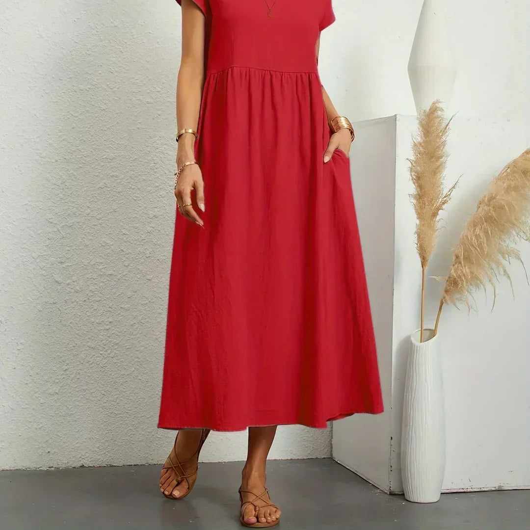 -Ursina™ | Fluid Midi Dress-