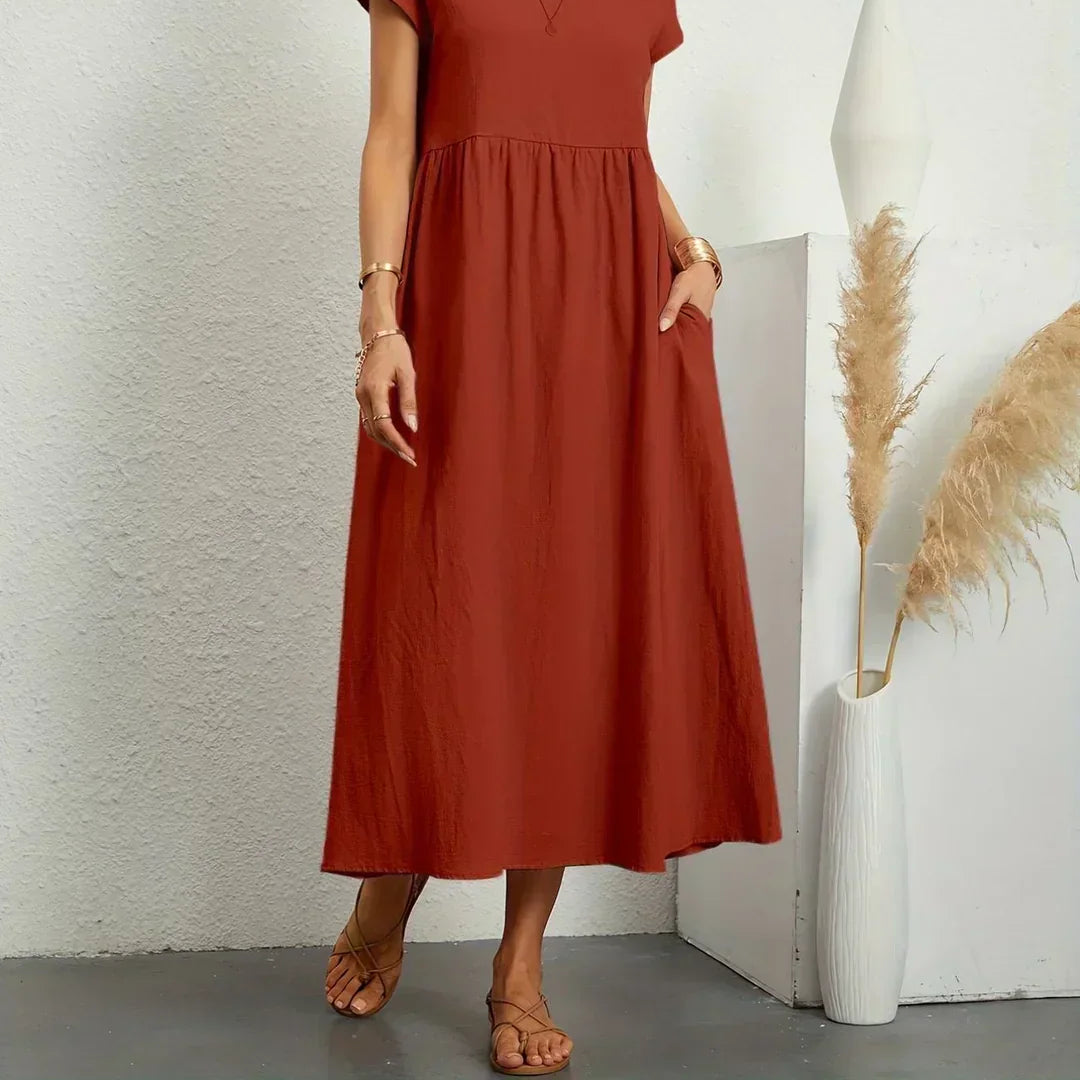 -Ursina™ | Fluid Midi Dress-
