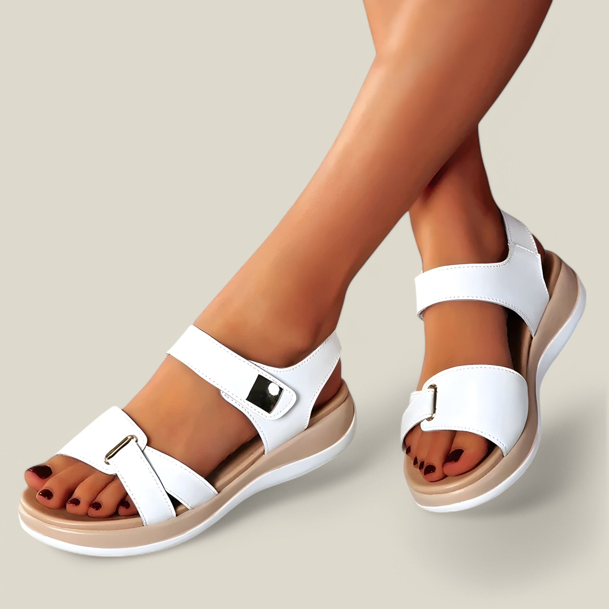 Amelia | Sandales plates souples - Confortables et légères