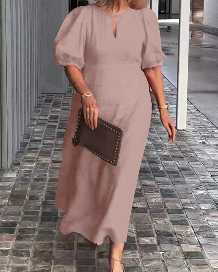 Amelie™ Timeless Puff-Sleeve Dress - Effortless Elegance for Any Occasion