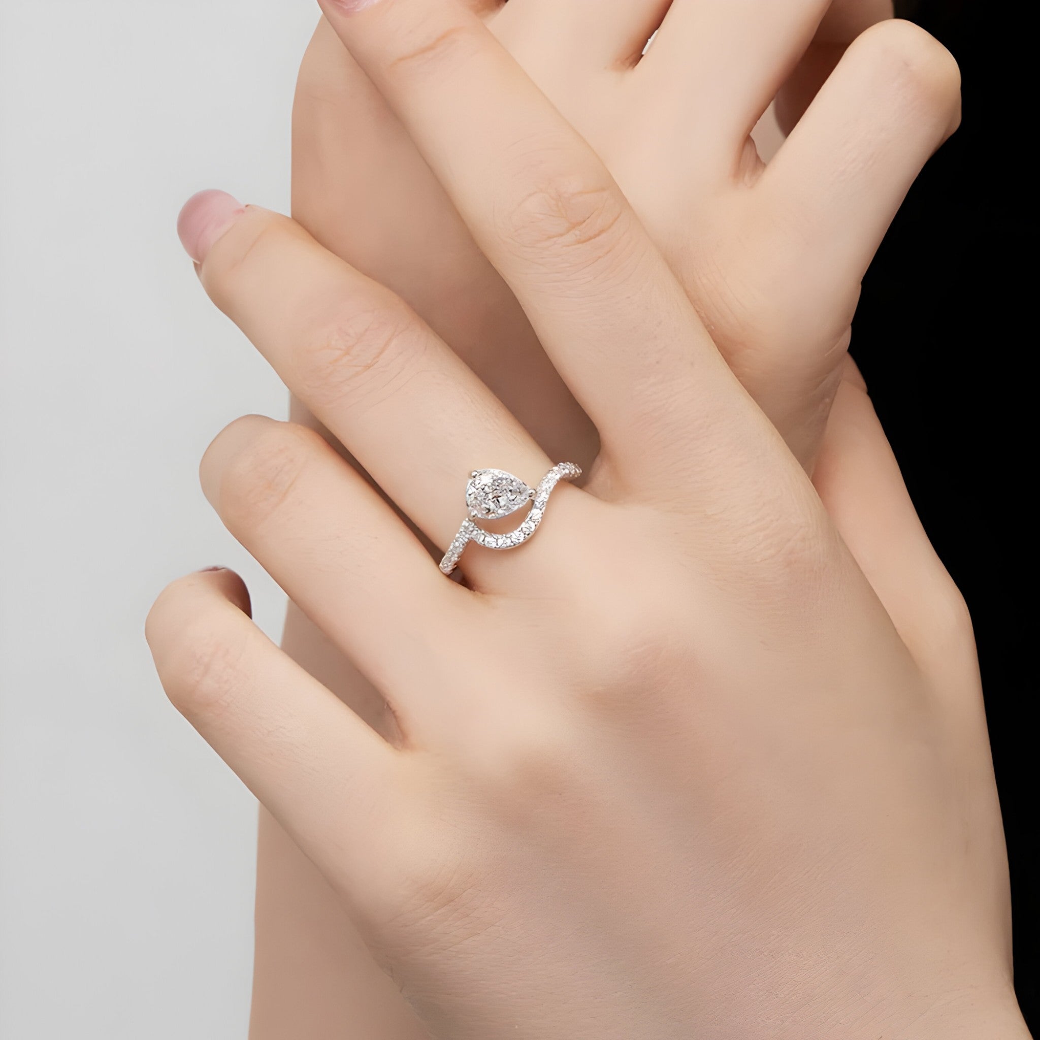 Julie | Bague Radiant Starlight - Argent