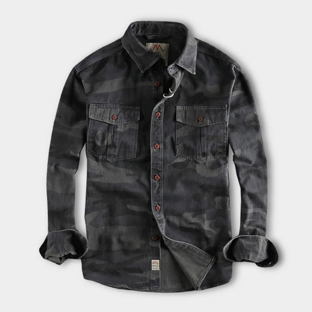 Men’s Camouflage – Long Sleeve Button-Up Casual