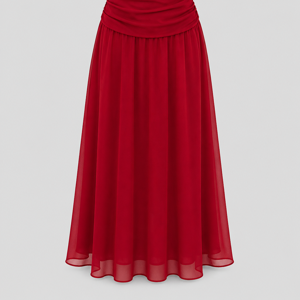 Elegant Long Dress with V-Neck