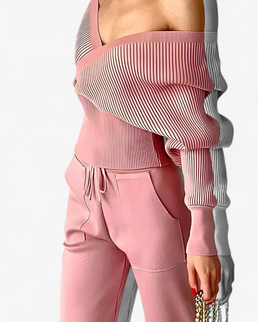 Leila | Moderne ribstrikket jumpsuit - - women's fashion - {{ product_tags }