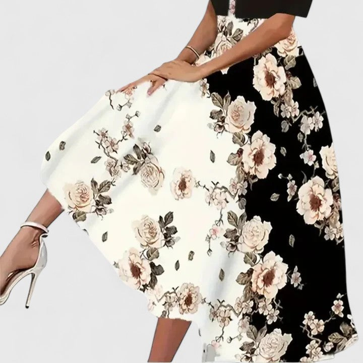 Women's Aurora Blossom Elegance Midi Dress