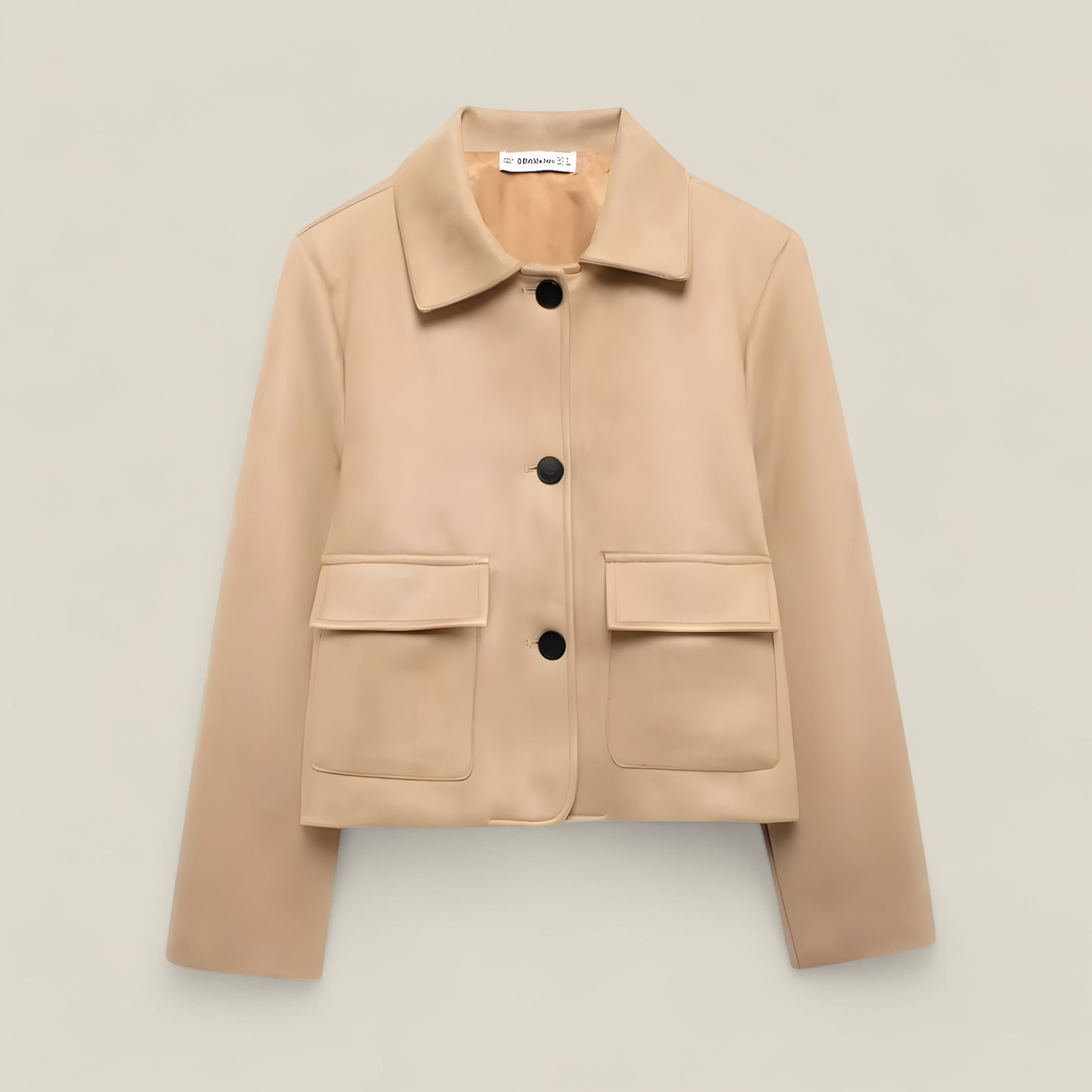 Lia | Veste bomber en daim pour femmes - Streetwear d'automne - Beige