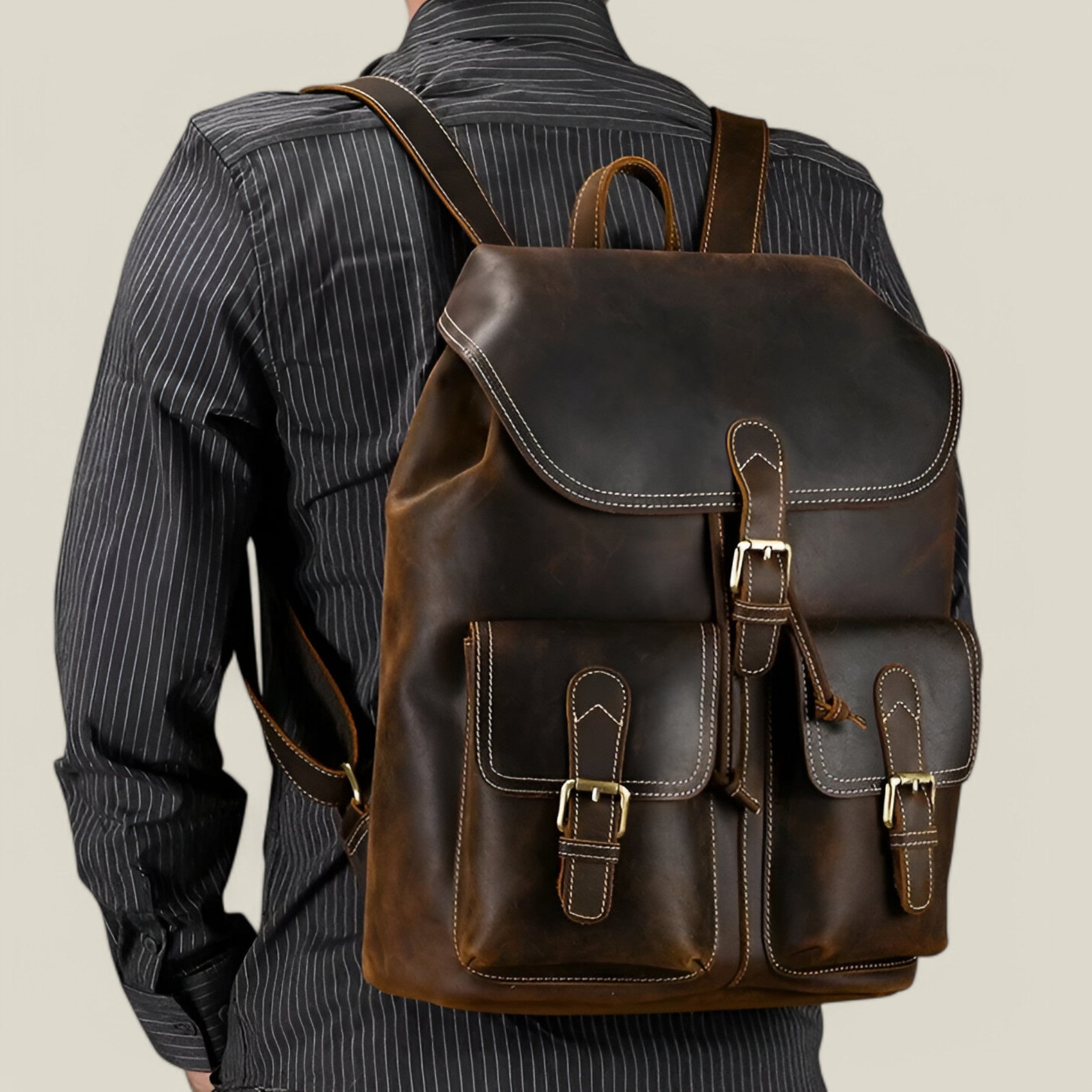 Emilio | Sac à dos pour hommes - Vintage et spacieux