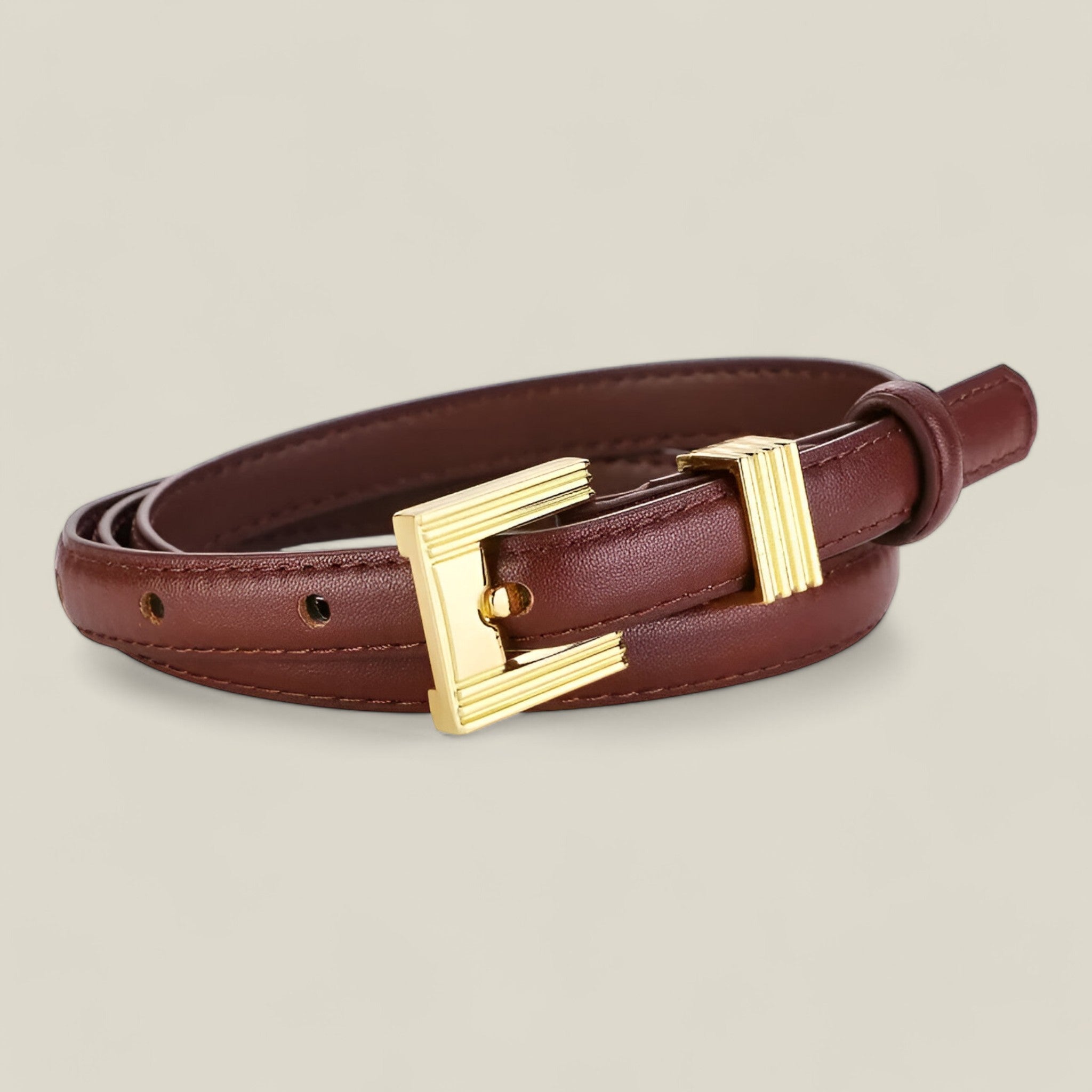 Clea | Ceinture fine en cuir - Légère et confortable