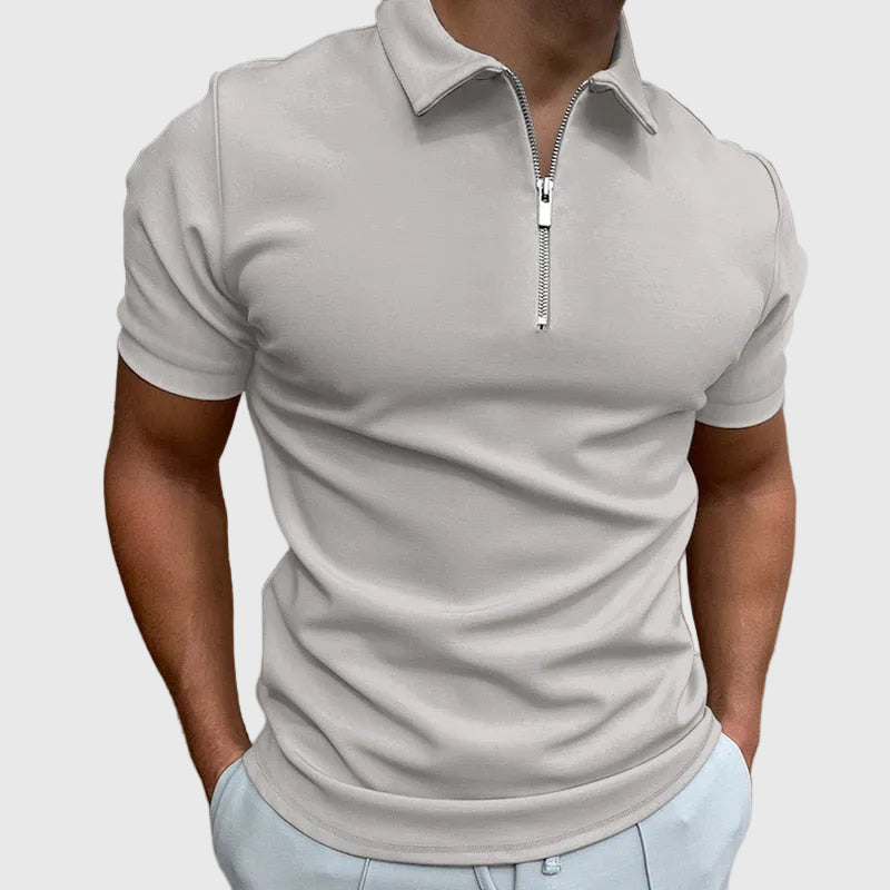 Men's Nathan Zipper Polo Shirt – Sleek Everyday Style