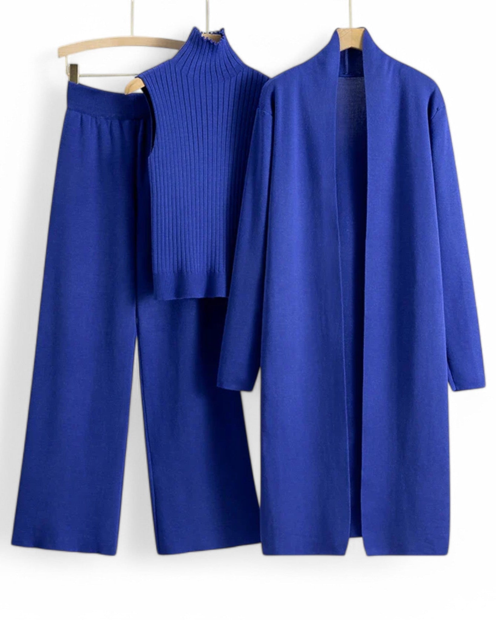 Ivy I Vintage Strikkesæt i 3 dele - Blå En størrelse - women's fashion - {{ product_tags }