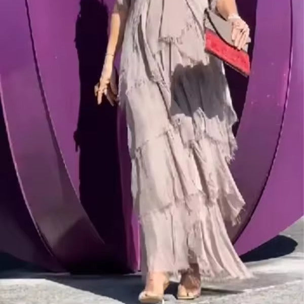 Women's Anselia Boho Ruffle Dress – Flowy, Free-Spirited Style